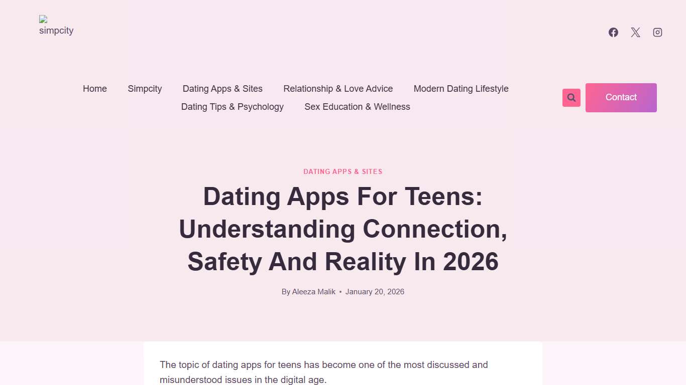 Dating Apps for Teens: Safety, Risks, and Reality 2026