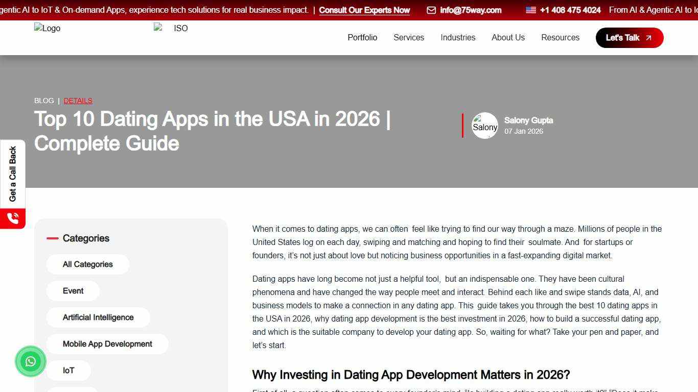 Top 10 Dating Apps in the USA in 2026 Complete Guide